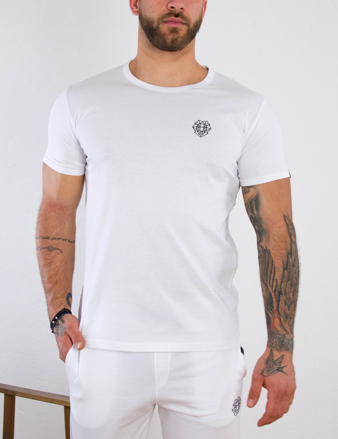 ΑΝΔΡΑΣ > ΑΝΔΡΙΚΑ ΡΟΥΧΑ > ΜΠΛΟΥΖΕΣ > T-Shirt Ανδρικό λευκό βαμβακερό T-shirt με σχέδιο Martini 70677L